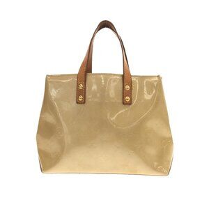 Auth LOUIS VUITTON Reade PM M91144 Soft Beige Monogram Vernis MI0082 Handbag aut